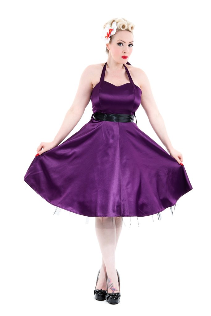 Occasion Halter Dress in Purple
