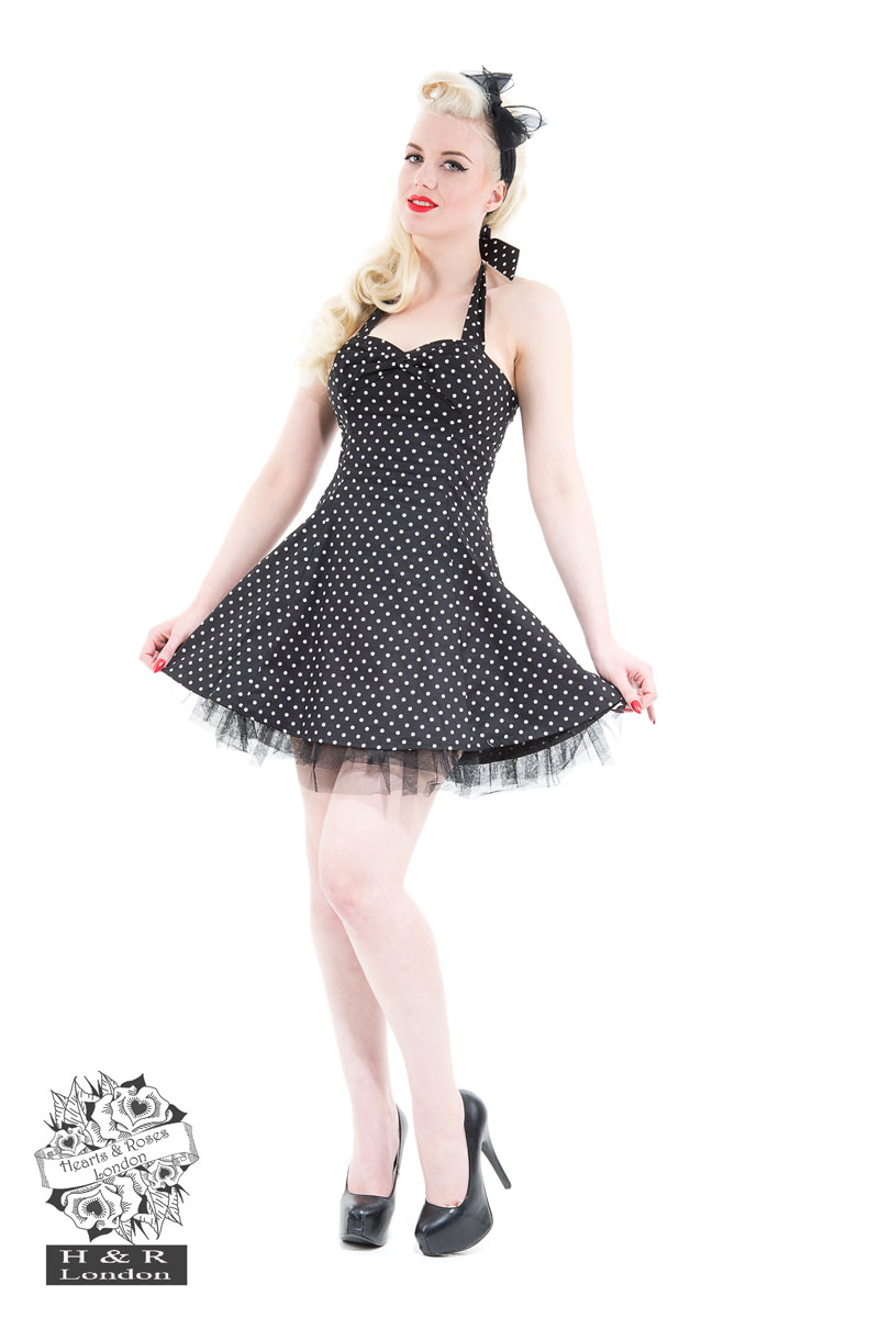 Lucy Halter Black White Polka dots
