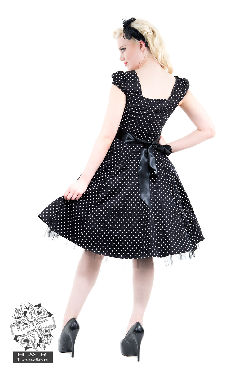 50’s Vintage Small Polka Dot Tea Dress Tea Dress