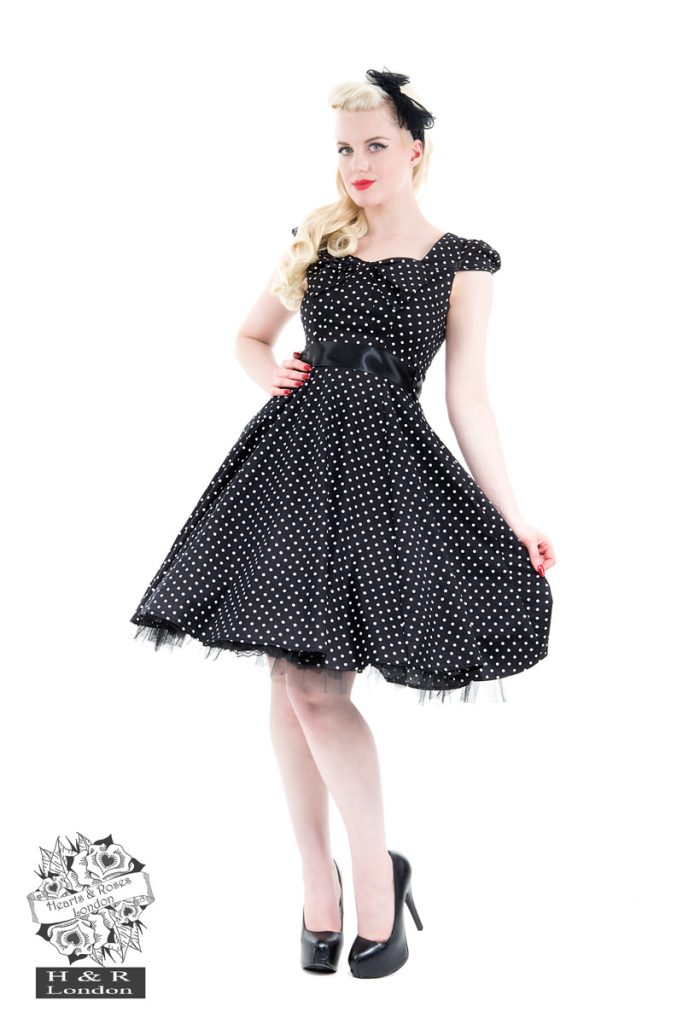 50’s Vintage Small Polka Dot Tea Dress Tea Dress