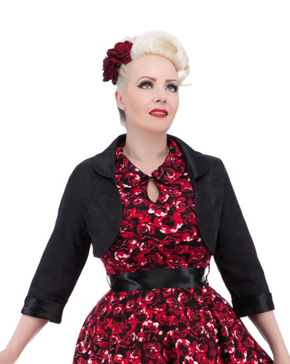 Black Brocade Bolero