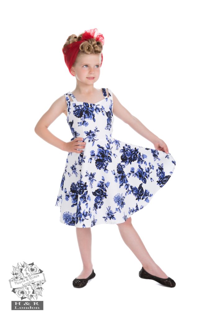 Blue Rosaceae Swing Dress KIDS