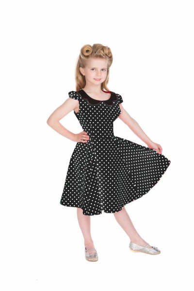 Black White Small Polka Dot Dress (Kids)