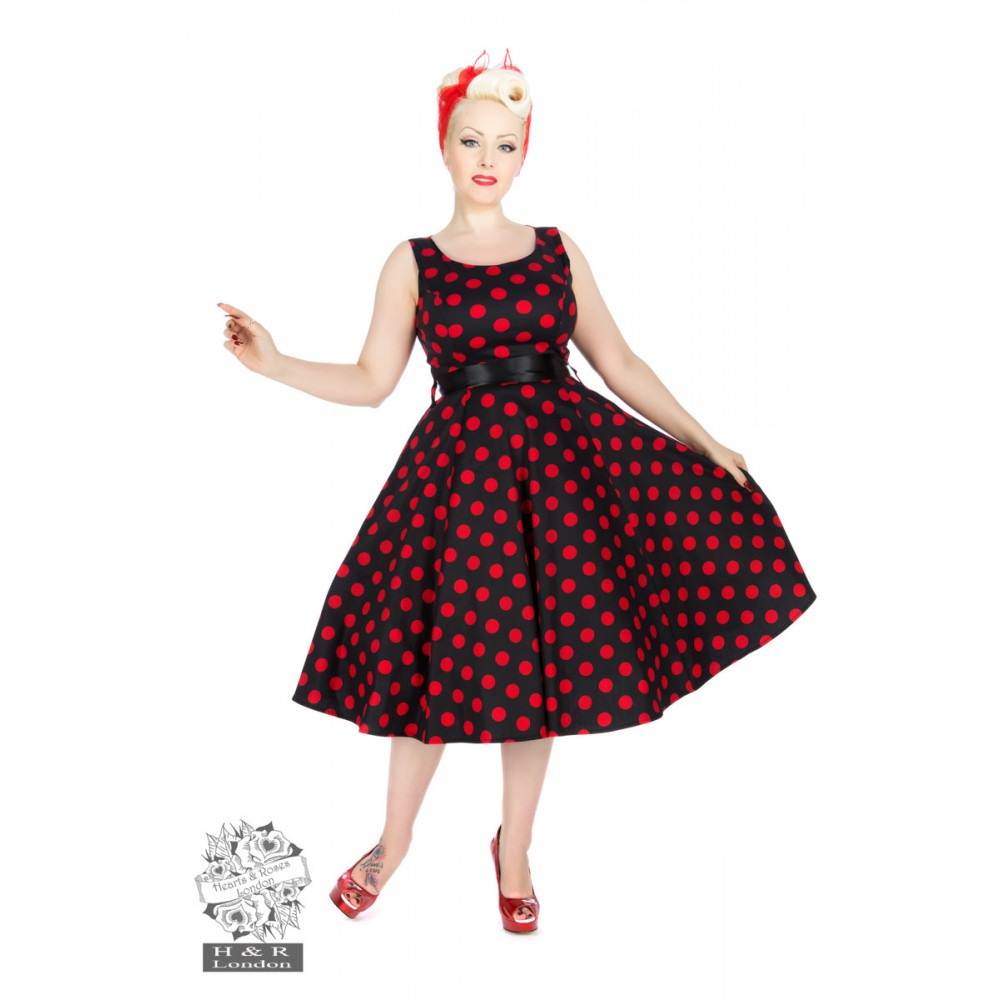 Vivian Black White Small Polka Dot Swing Dress & Bolero