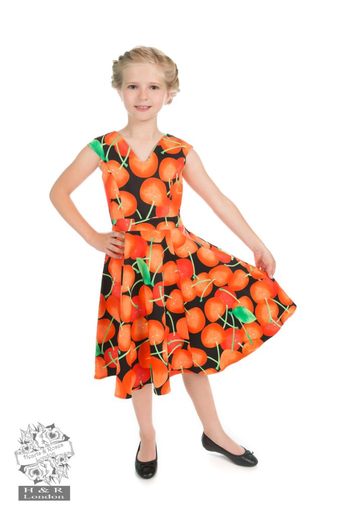 Royal Ann Cherry Dress in Black