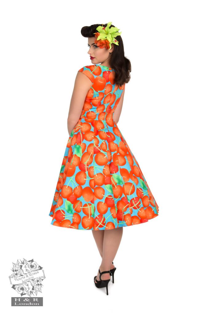 Royal Ann Cherry Dress in Blue