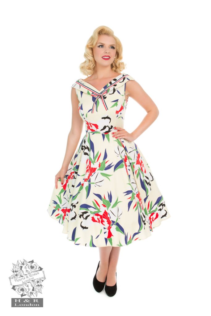 Embellished Sailor Swing Dress