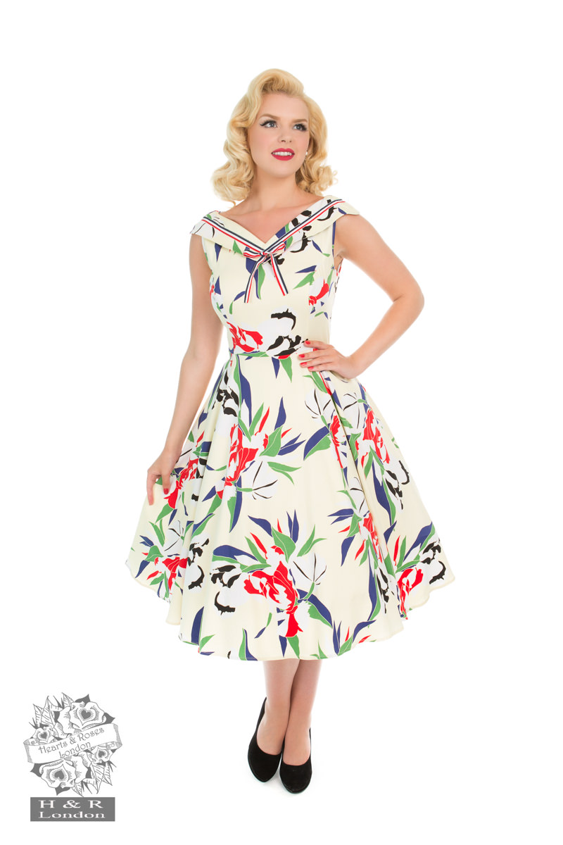 Embellished Sailor Swing Dress
