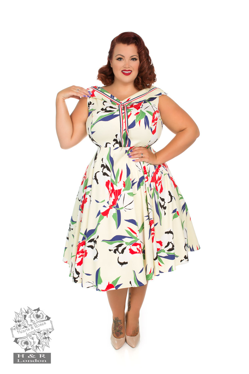 Embellished Sailor Swing Dress