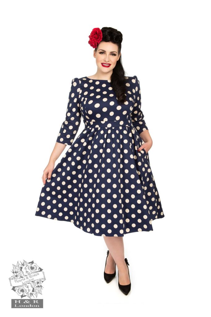 Milana Polka Dot Swing Dress
