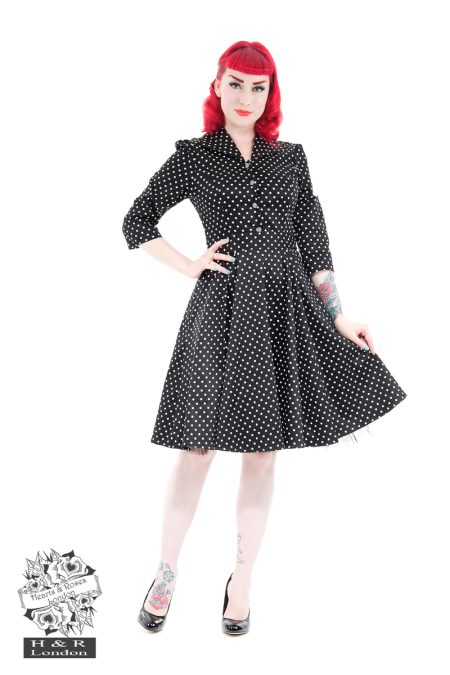 Black White Small Polka Dot Dress
